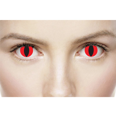 MesmerEyez - Devil Halloween farbige Kontaktlinsen - Rot